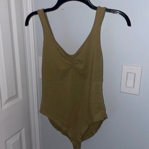 Olive green forever 21 bodysuit